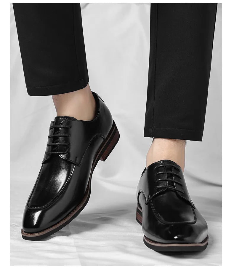 Men Large Size Leather Dress Shoes