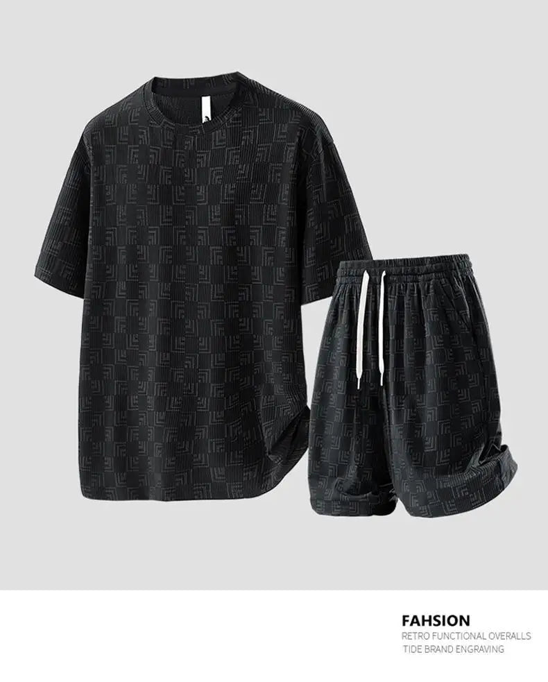 طقم رياضي صيفي للرجال بمقاسات كبيرة