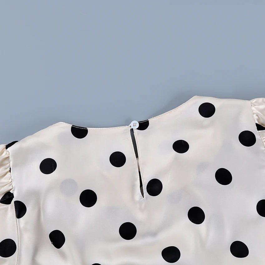 Bella Polka Dot Ruffle Blouse