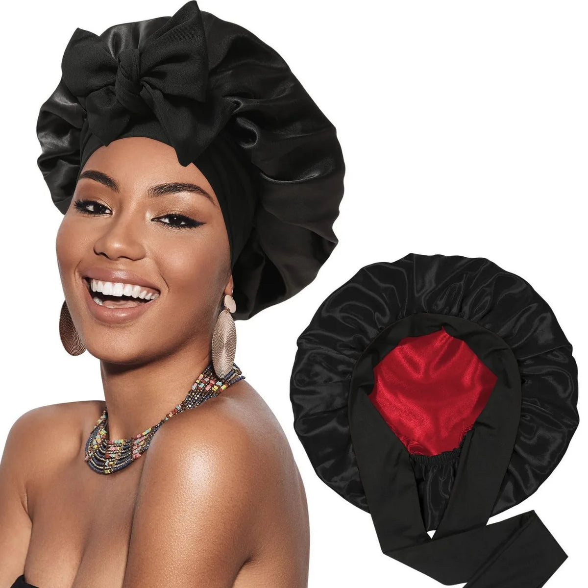 Double Layer Satin Bonnet