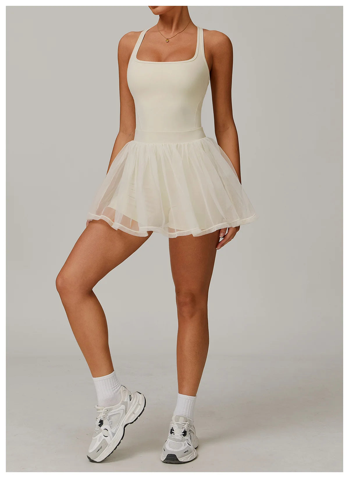 تنورة تنس نسائية شبكية قابلة للتنفس