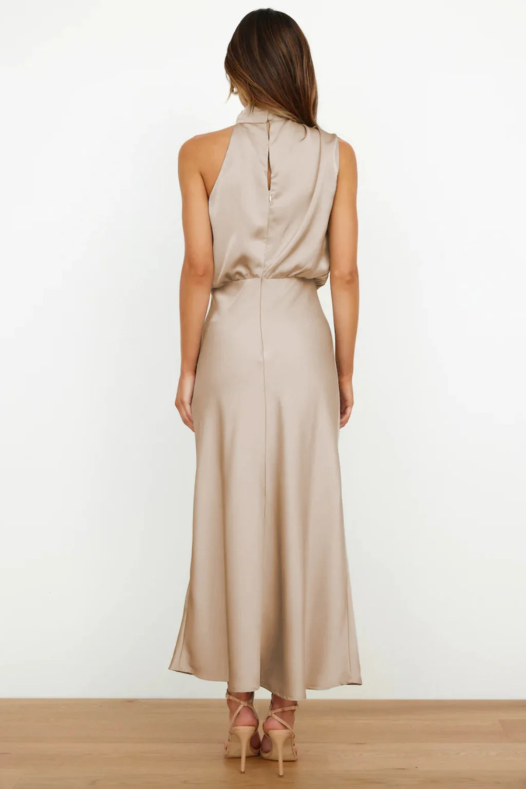 Women's Silk Satin Evening Dress