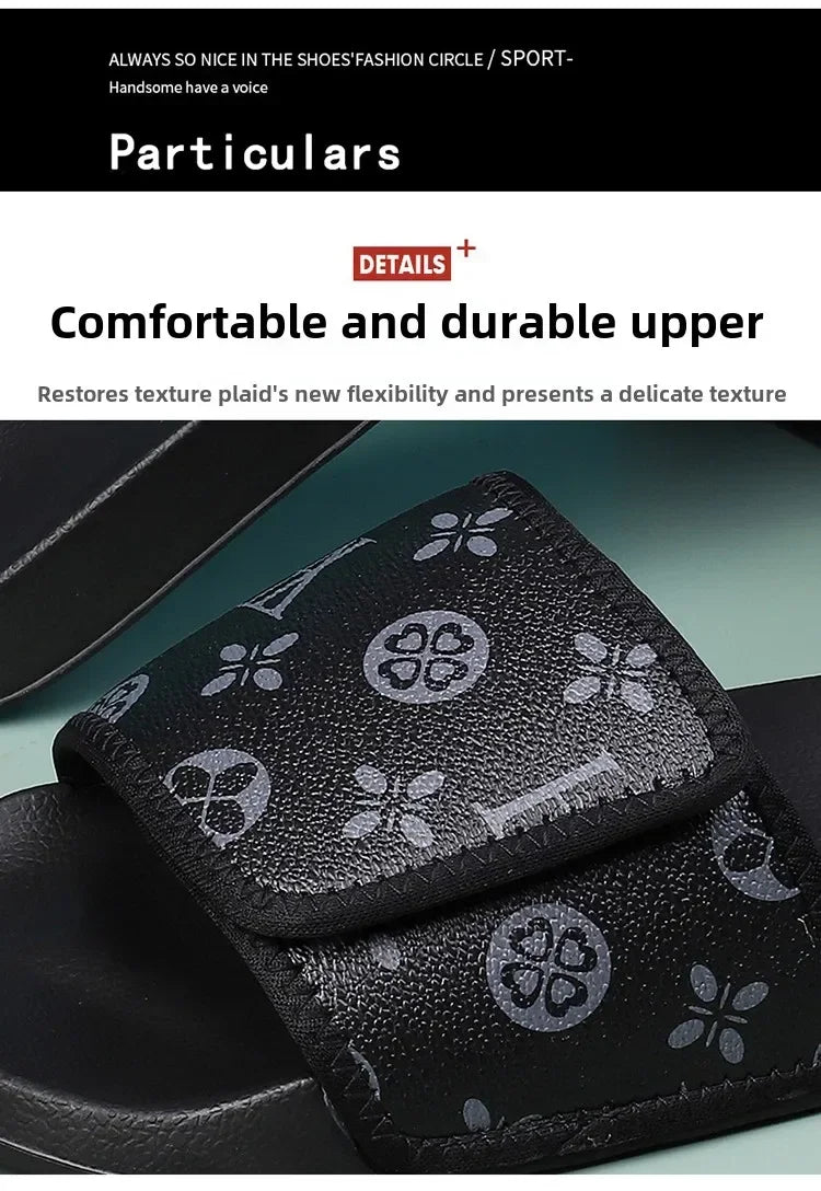 Men Genuine Leather Summer Sandals Slippers