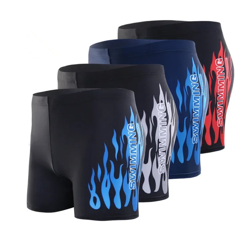 ملابس سباحة رجالية بطبعة لهب