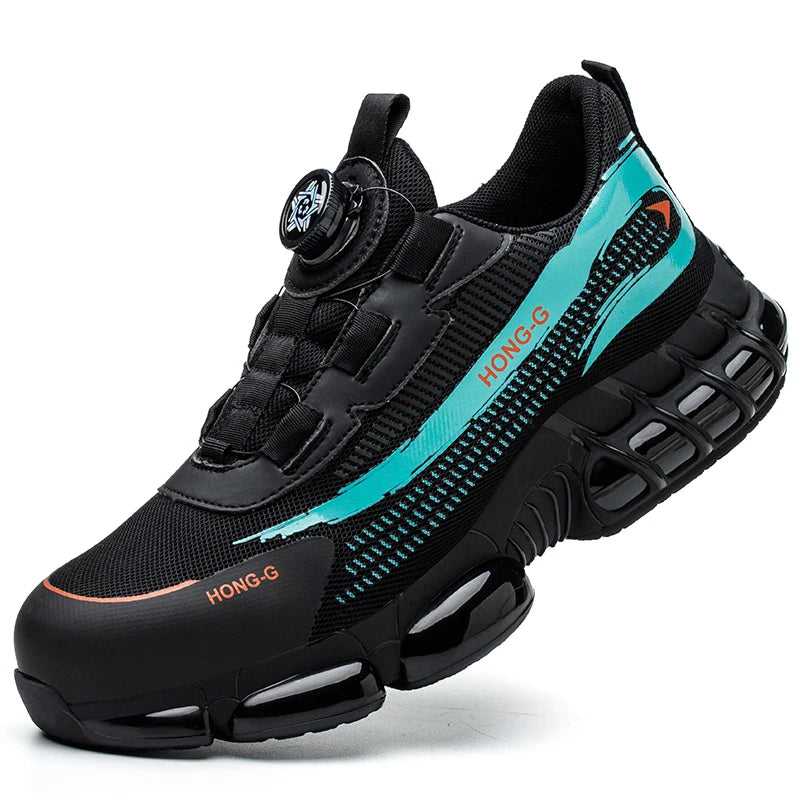 أحذية أمان رجالية بمشبك دوار وأصابع فولاذية