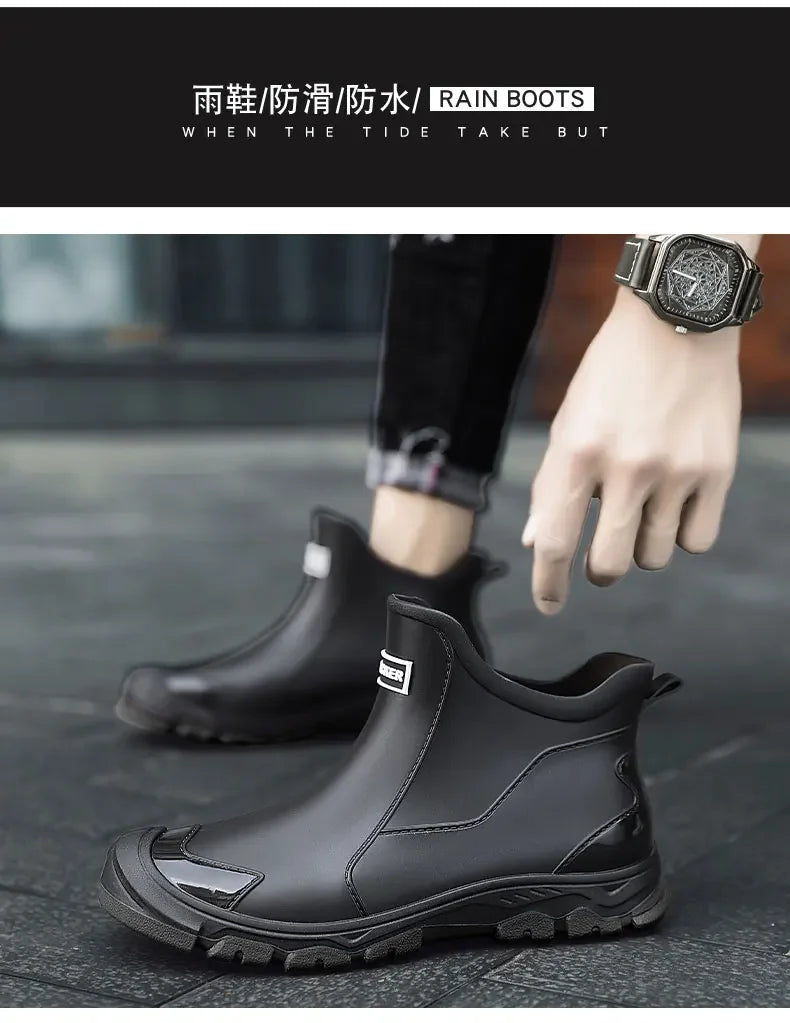Men’s Casual Ankle Rain Boots 2025
