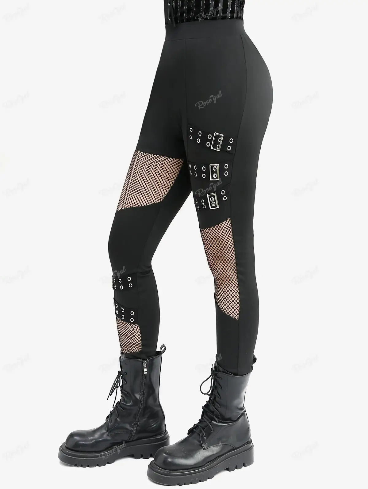 Women Plus Size Gothic Patchwork Pants