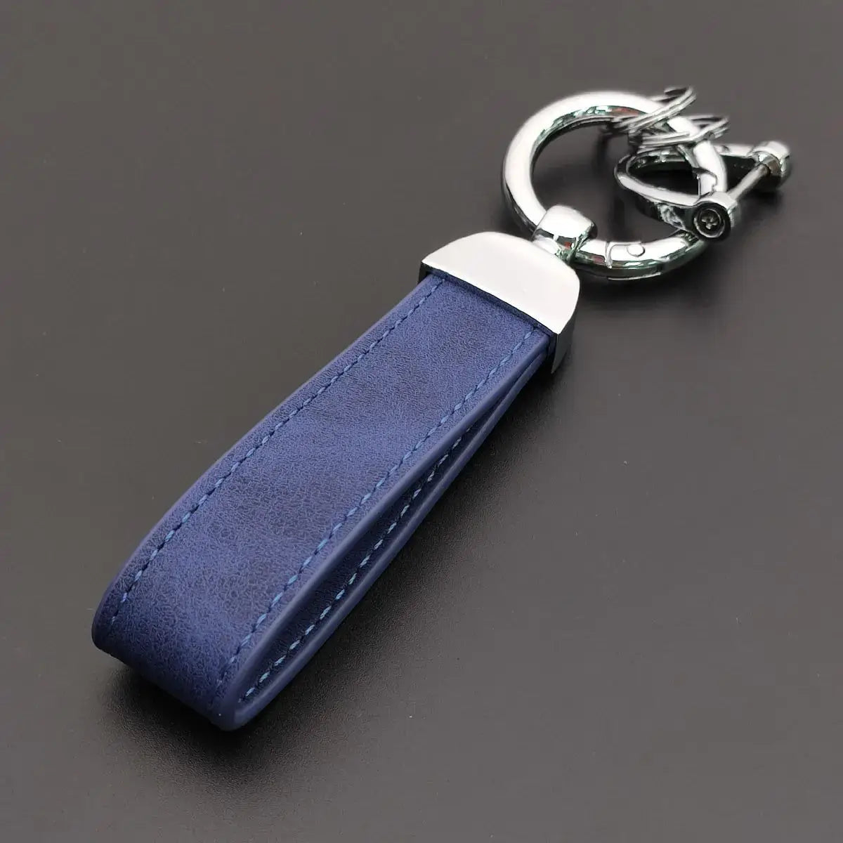 Custom Name Logo Leather Keychain
