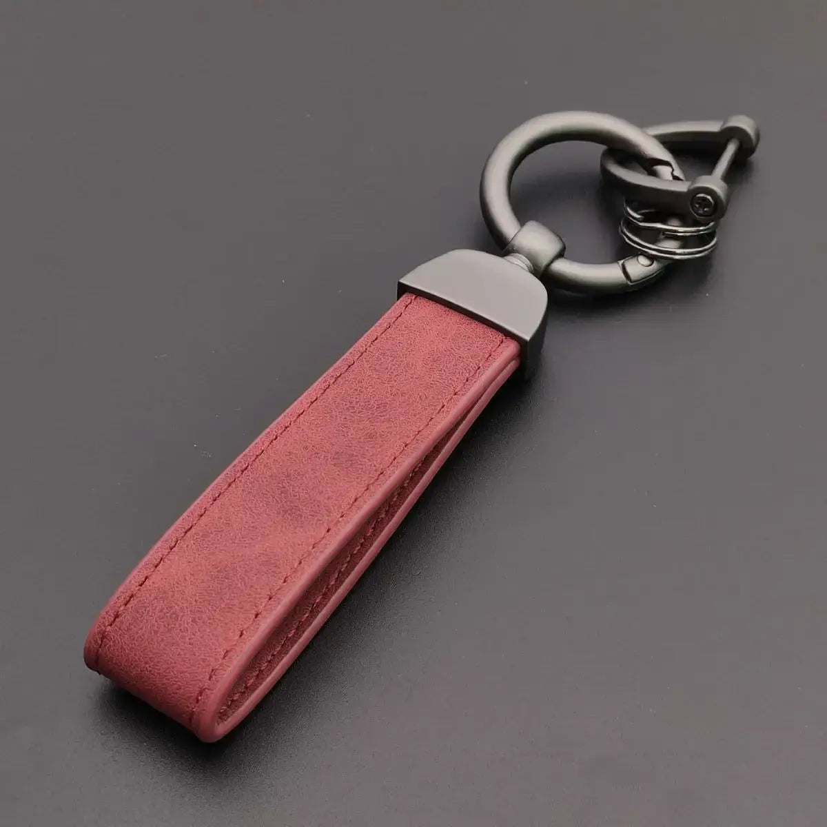 Custom Name Logo Leather Keychain