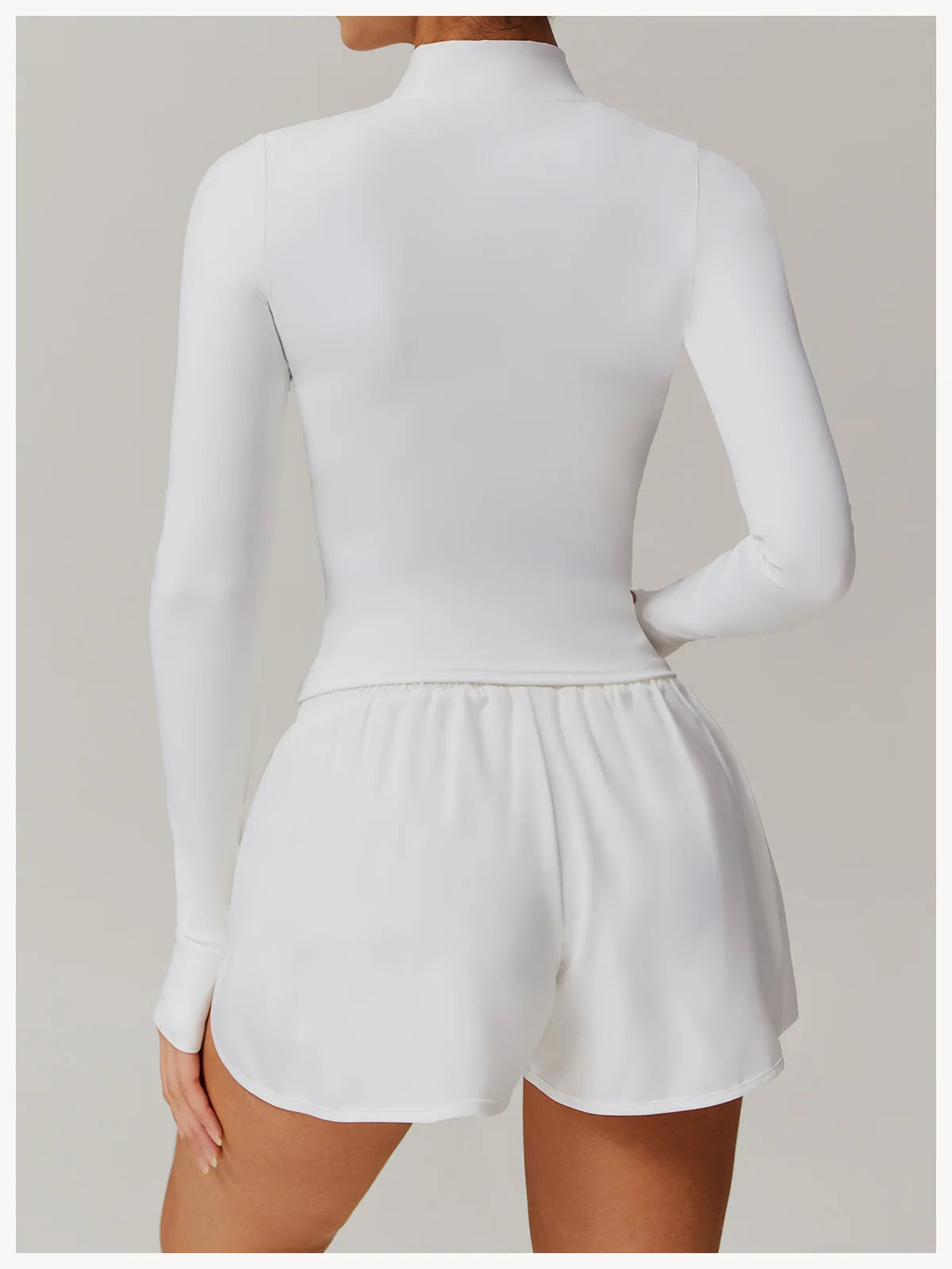 Women's Zip Long Sleeve Yoga Jacket – Slim Fit Gym Training Top