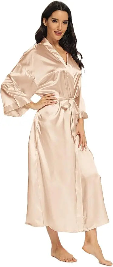 Luna Satin Belted Robe