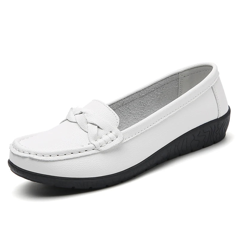 Women Leather Nurse Flats