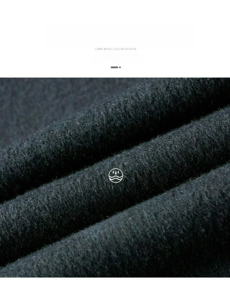 Men Slim Fit Wool Coat Business Jacket