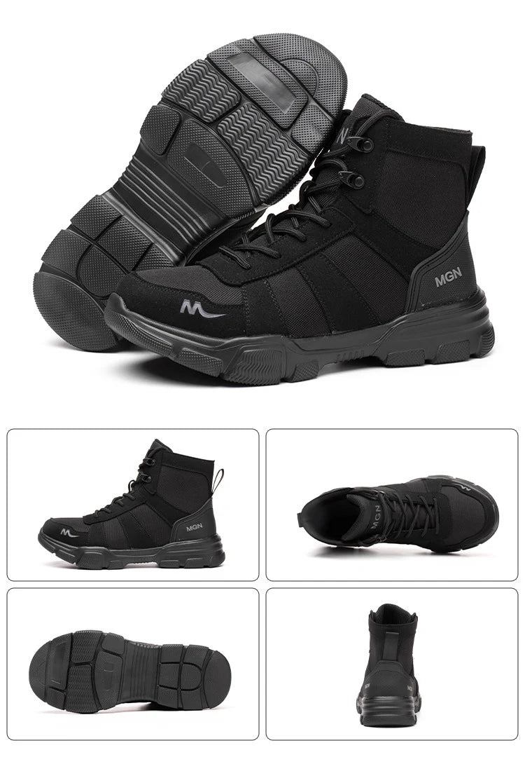 أحذية أمان نسائية بأزرار دوارة للعمل