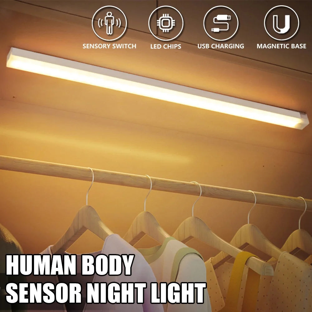 LED Motion Sensor Night Light – Type-C Rechargeable