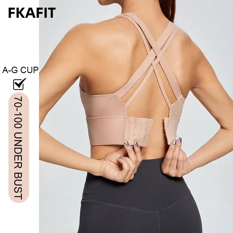 حمالة صدر رياضية نسائية بظهر متقاطع مقاس كبير