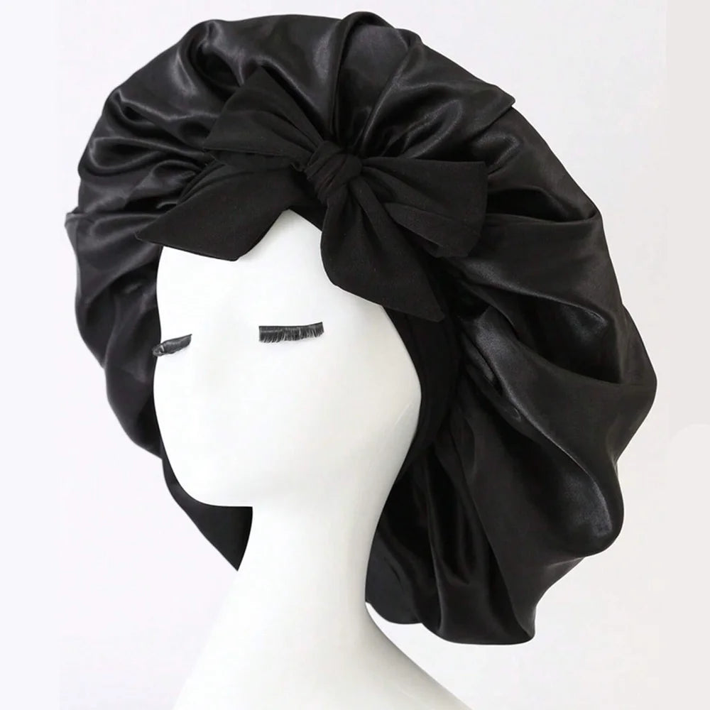 Adjustable Silk Satin Bonnet for Sleeping – Hair Protection