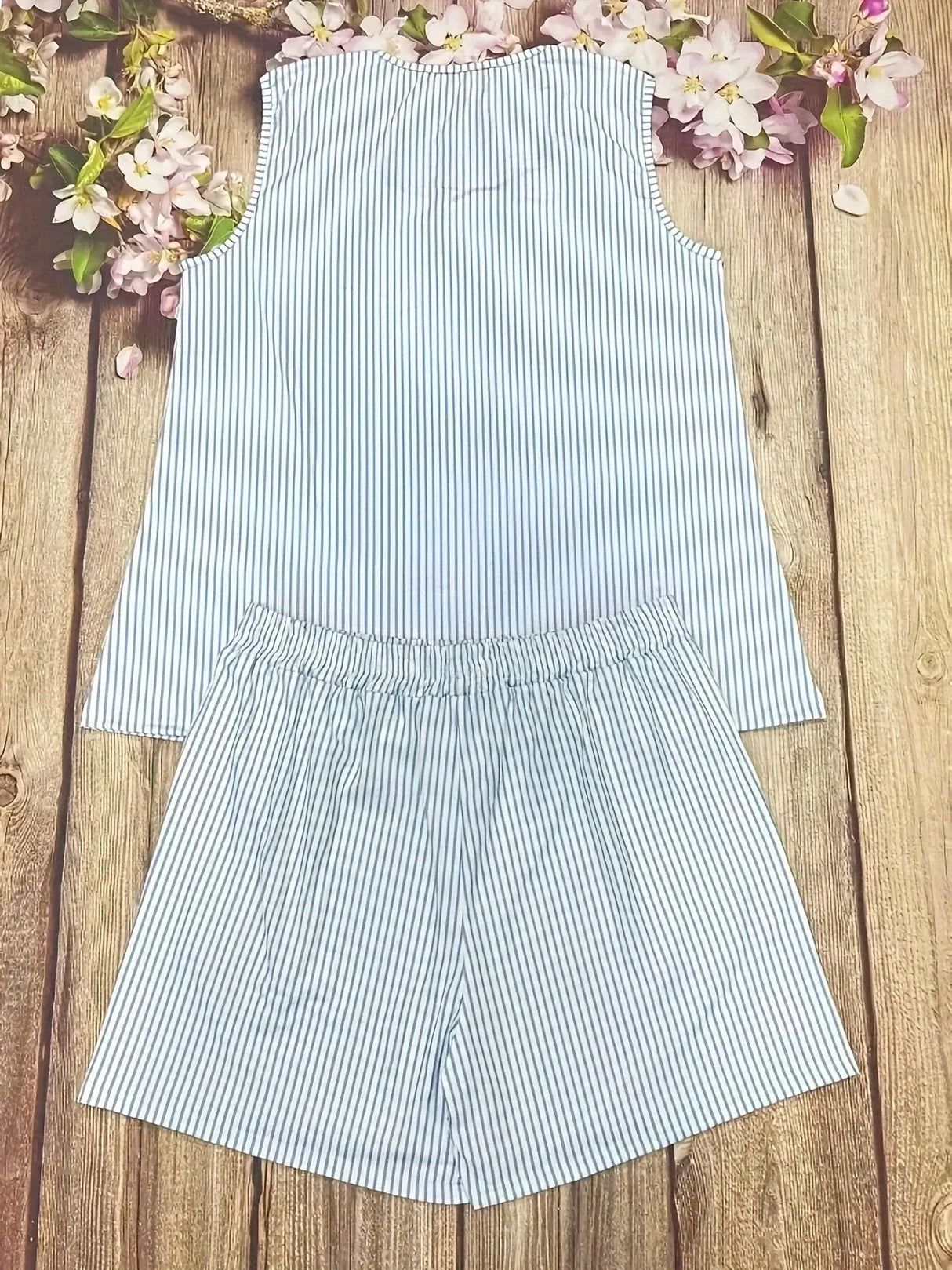 Women Plus Size Summer Striped Suit