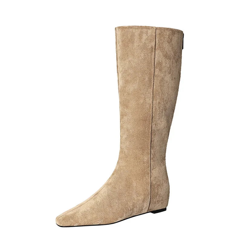 Korean Suede Knee High Boots