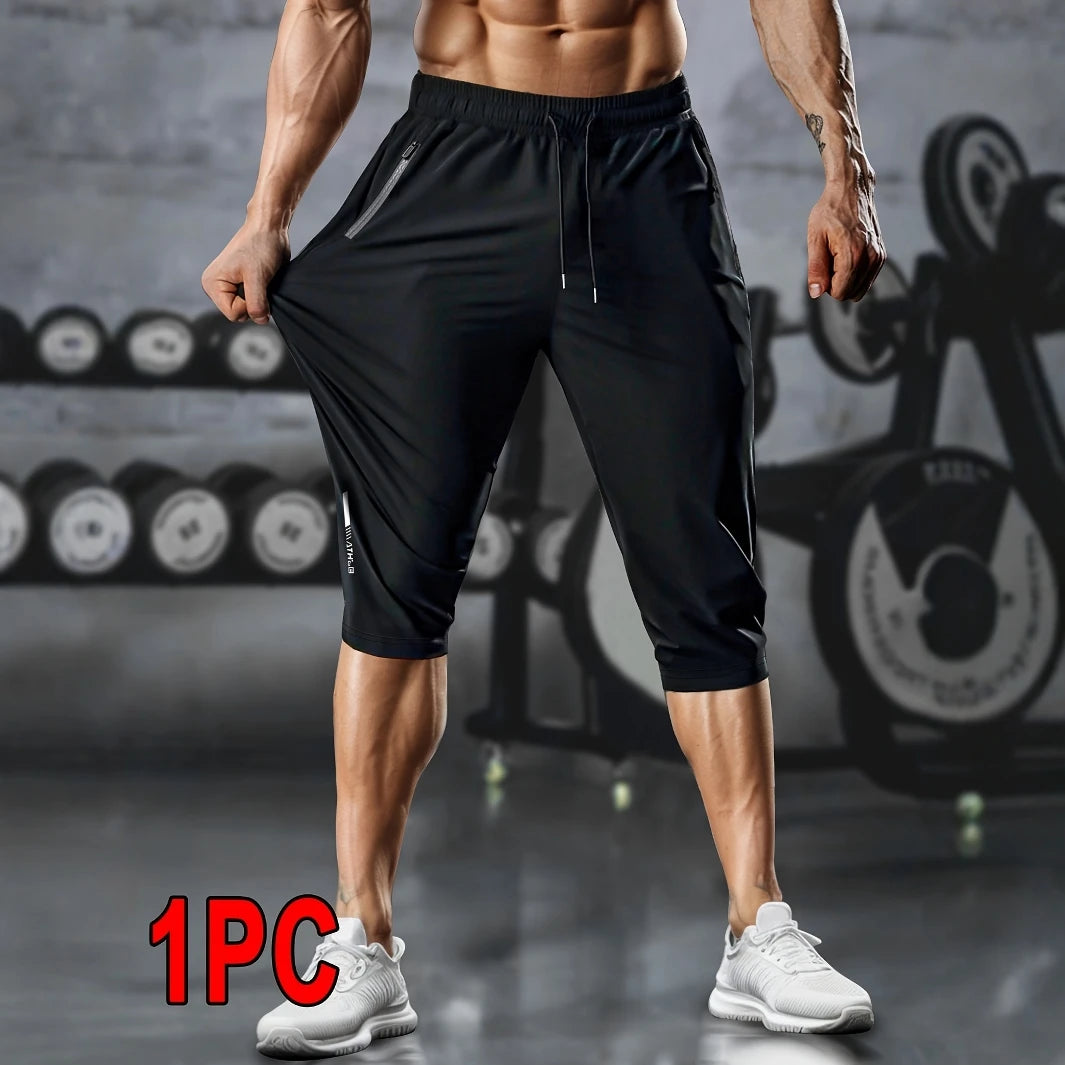 Men Cropped Athletic Pants