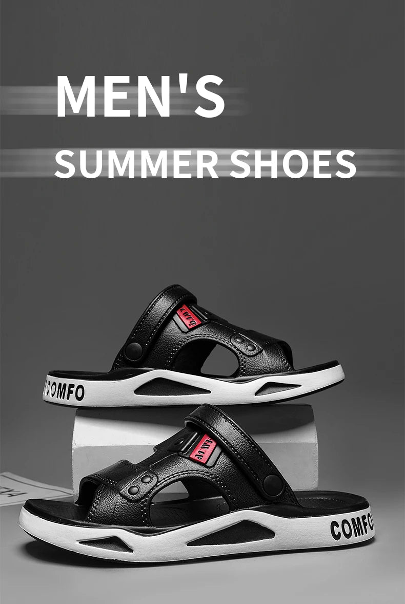 صنادل رجالية بنعل سميك من مادة إي في إيه