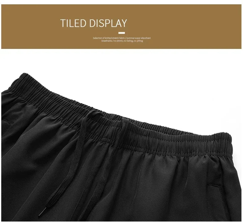 Men's Plus Size Casual Ice Silk Shorts 7XL–8XL Quick Dry