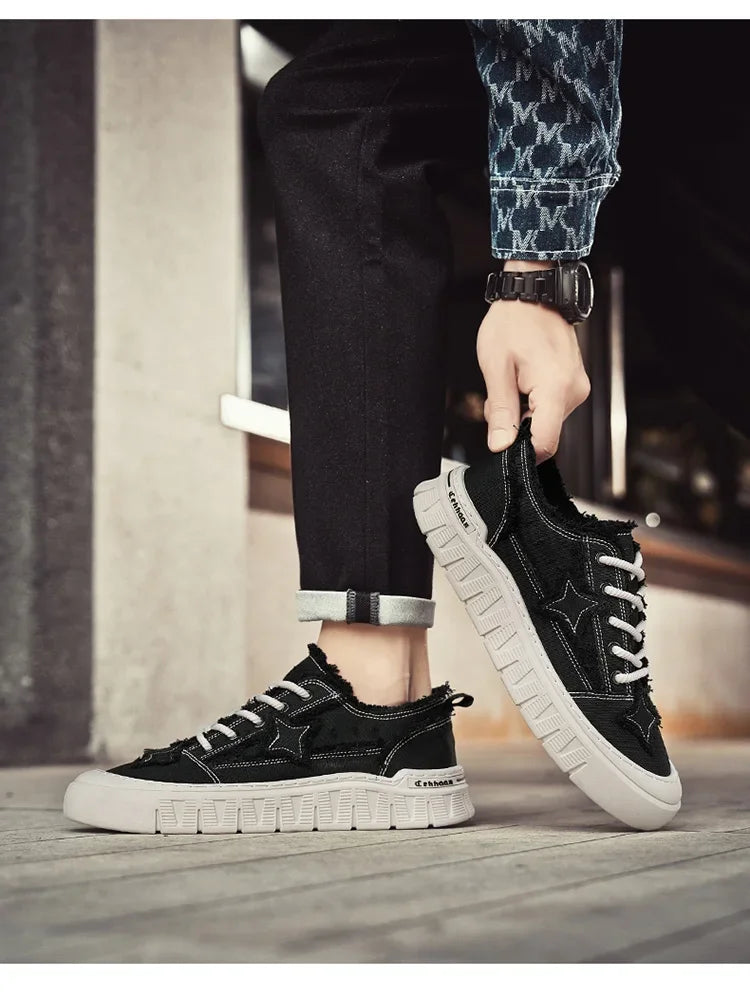 Men’s Canvas Flat Low-Top Shoes