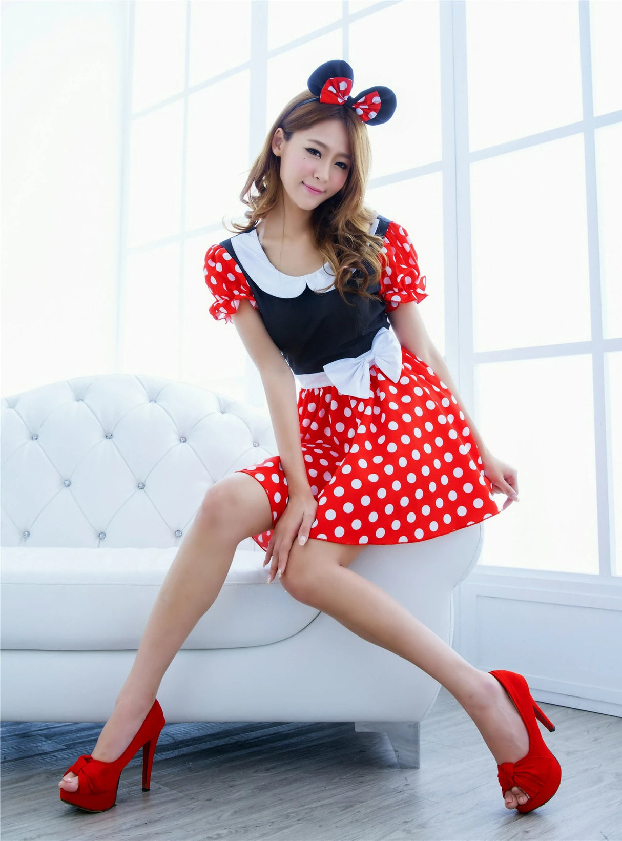 Disney Minnie Cosplay Party Dress Women