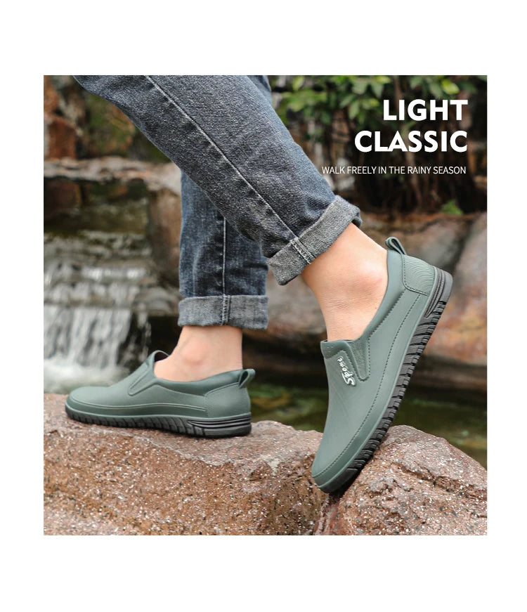 أحذية مطر رجالية منخفضة القطع