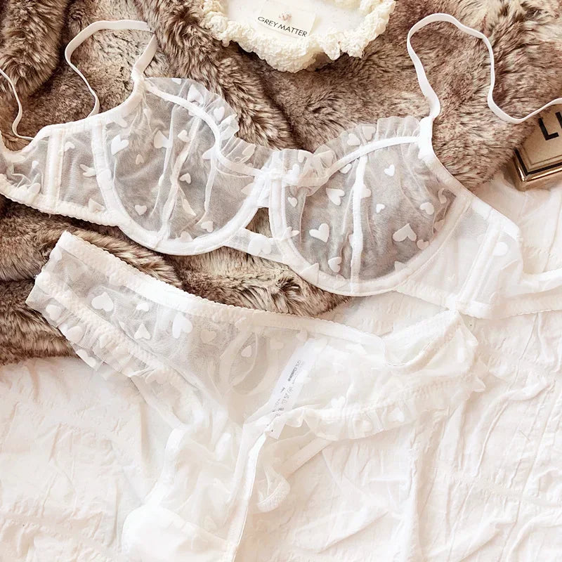 Women Mesh Bikini Lingerie Set