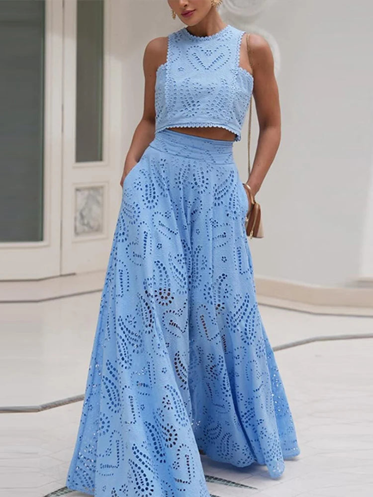 Women's Sleeveless Skirt Set