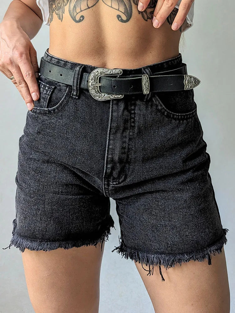 Women's Blue Casual Denim Shorts