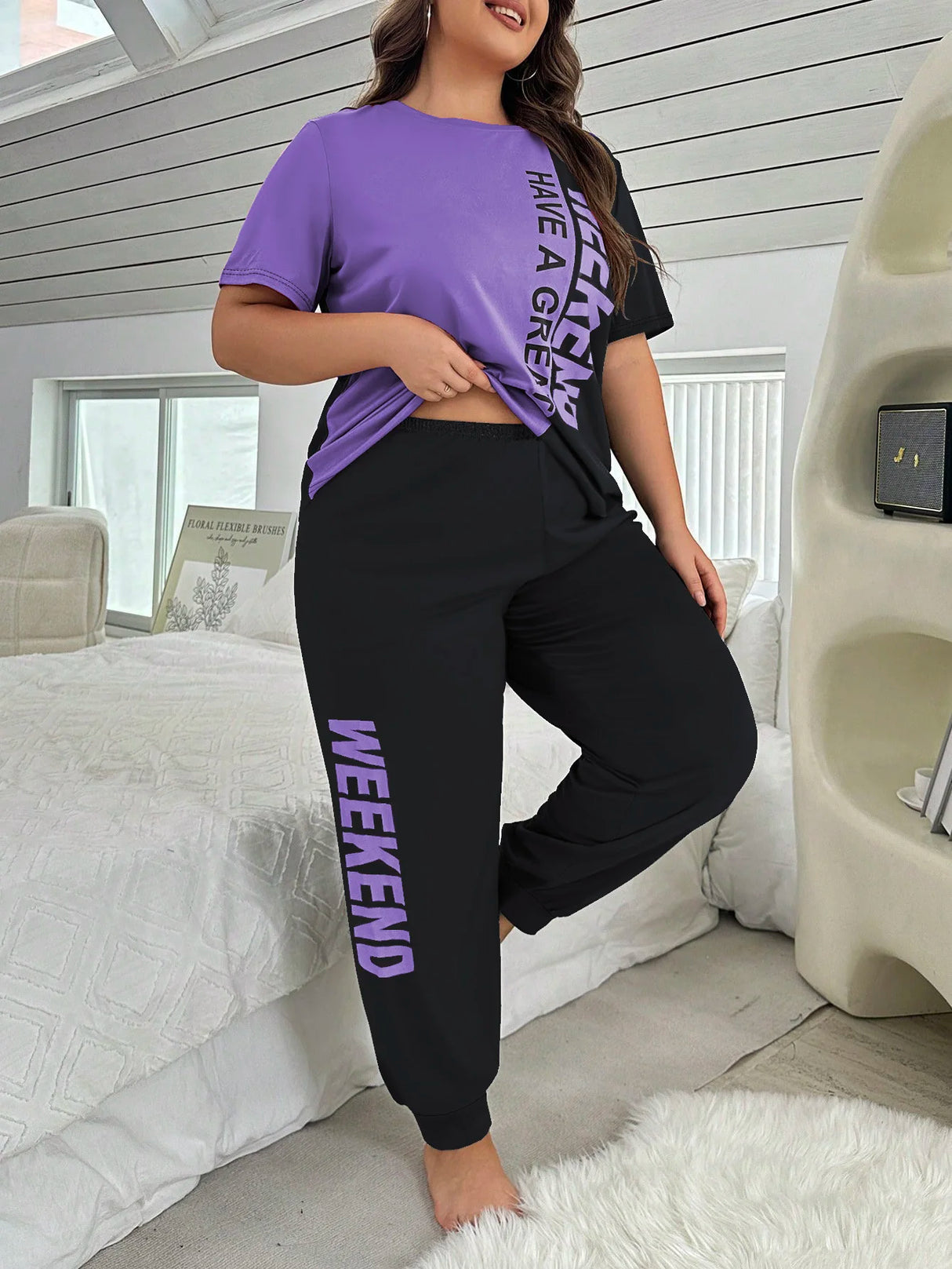 Plus Size Women's Casual Suit – Comfortable Loungewear