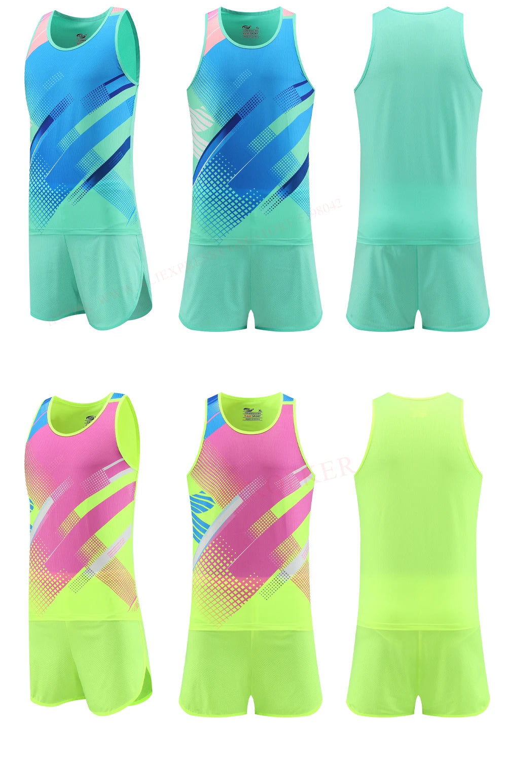 طقم رياضي سريع الجفاف للرجال بمقاسات كبيرة - طقم جري