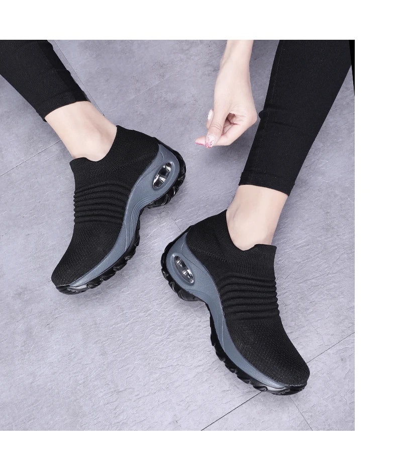Women Sneakers Breathable Mesh Platform Shoes