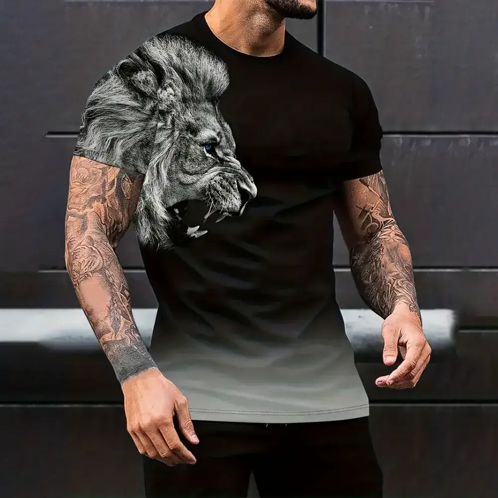 Lion Pattern Men's T-Shirt