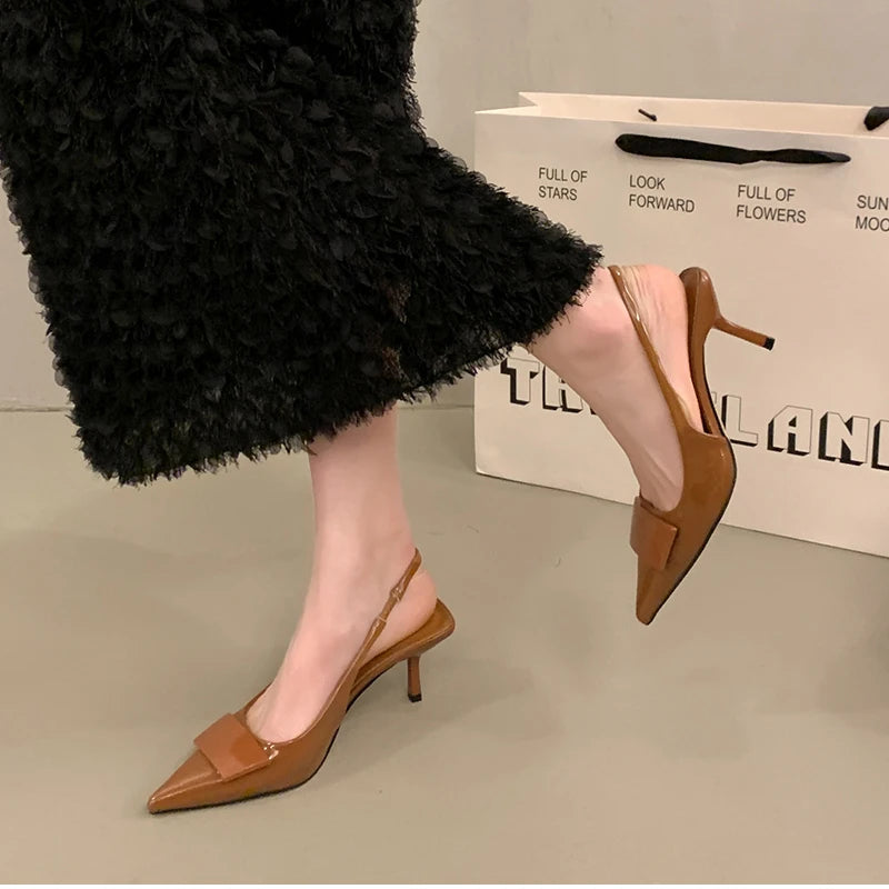 Pointed Toe Slingback Heels – Summer 2025