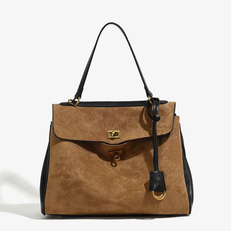 Frosted Leather Shoulder Bag