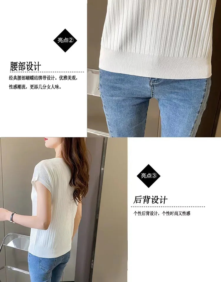 Women Summer Knit Blouse 2025