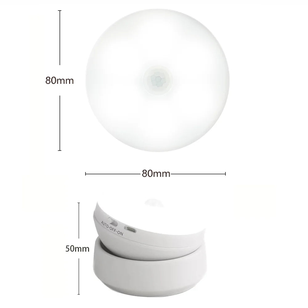 USB Rechargeable LED Night Motion Sensor Light
