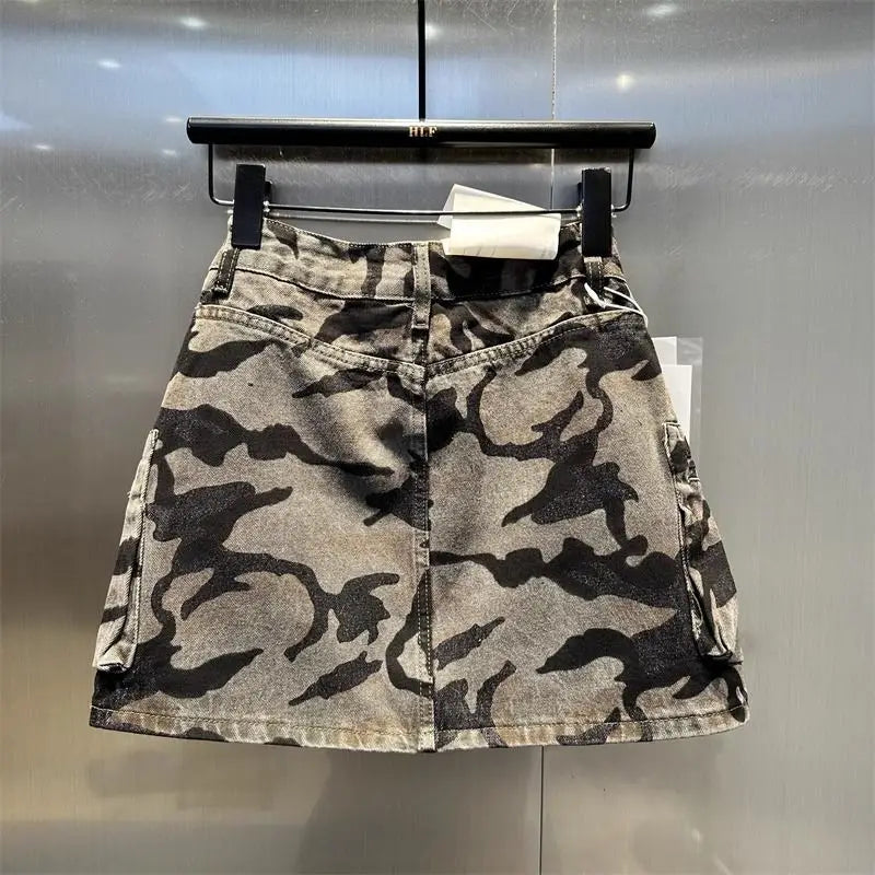 CamoChic™ – Camouflage Workwear Skirt (Mini Harajuku Hip Look)