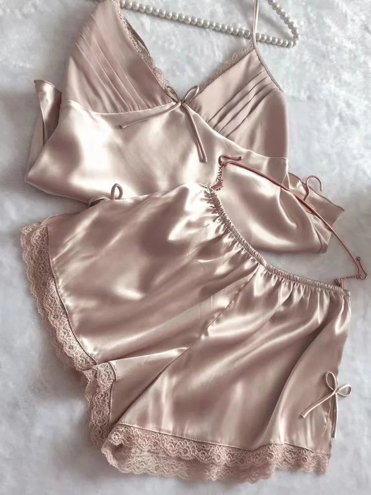 Curvy Luxe Satin Pajama Set