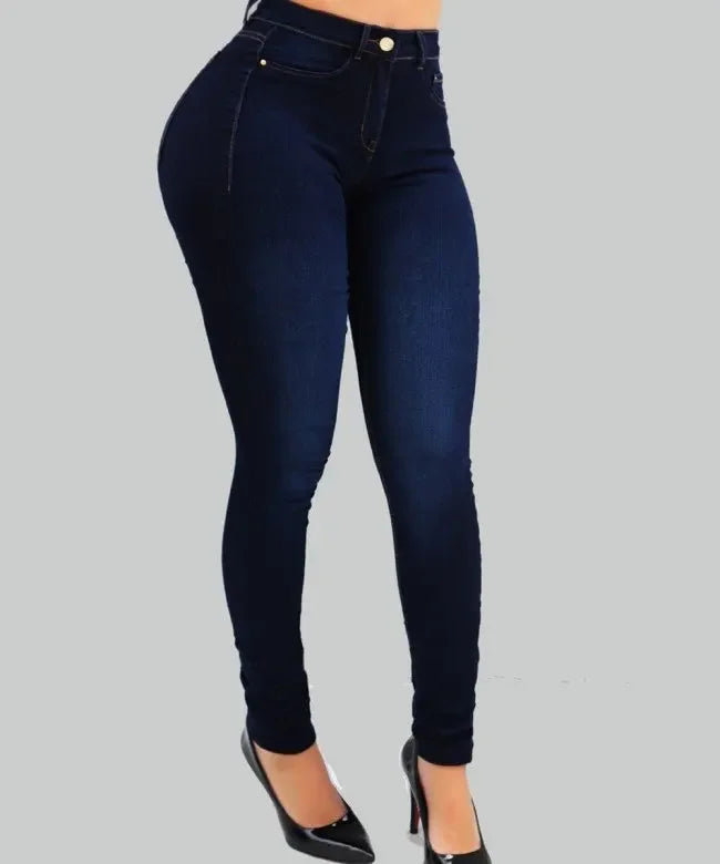 Women’s Pure Color High Waist Jeans