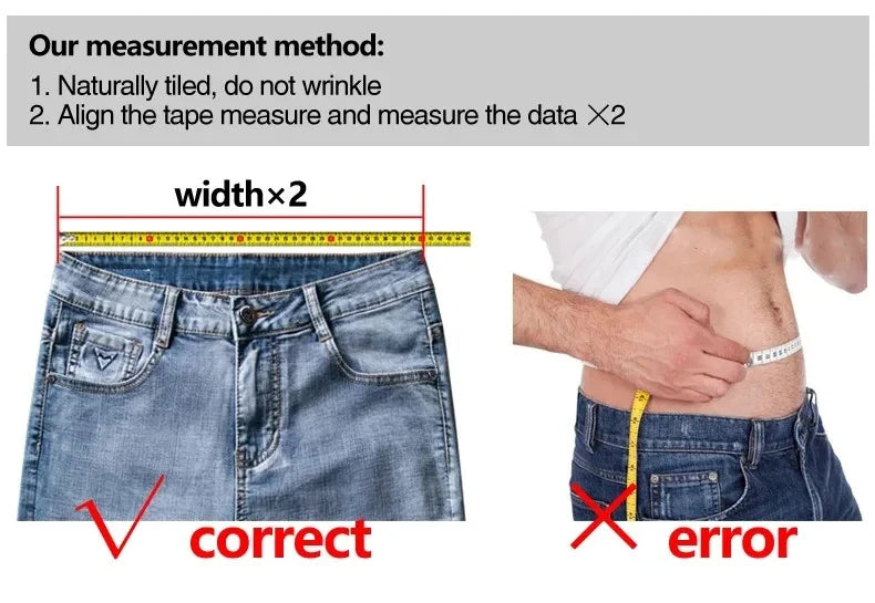 بنطلون جينز رجالي مستقيم بمقاسات كبيرة