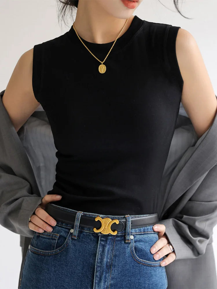 Colorful Round Neck Camisole Vest