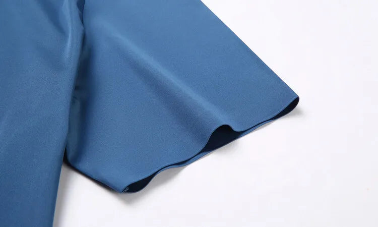 قميص رجالي مطاطي بأكمام قصيرة