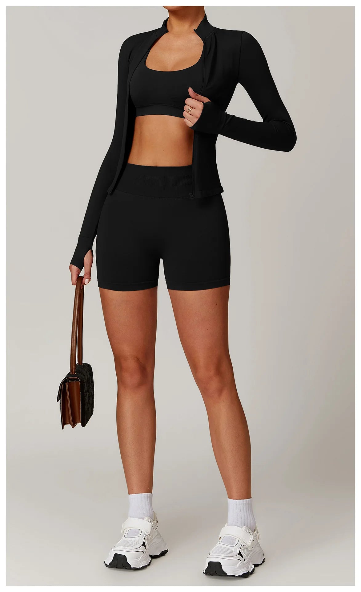 Seamless Women's Long Sleeve Yoga Jacket – Windproof Running Sports Top