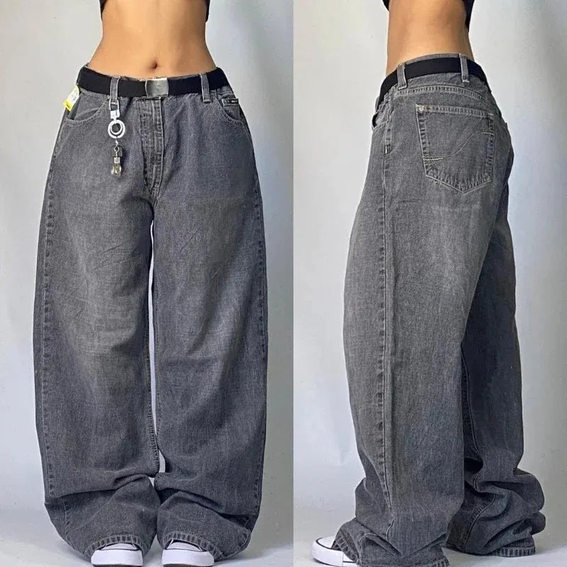 Vintage Letter Y2K Wide Leg Jeans