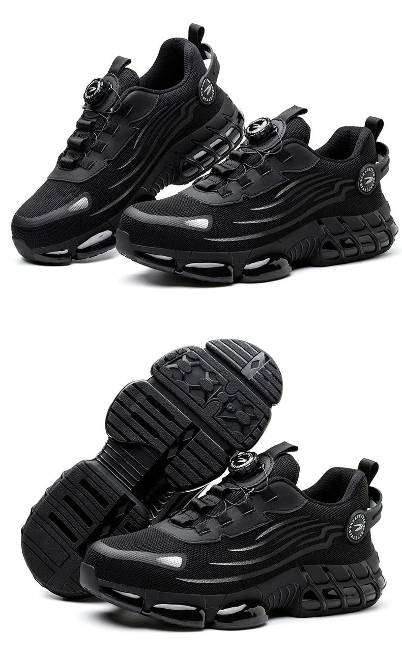 أحذية أمان نسائية شبكية قابلة للتهوية بأصابع فولاذية