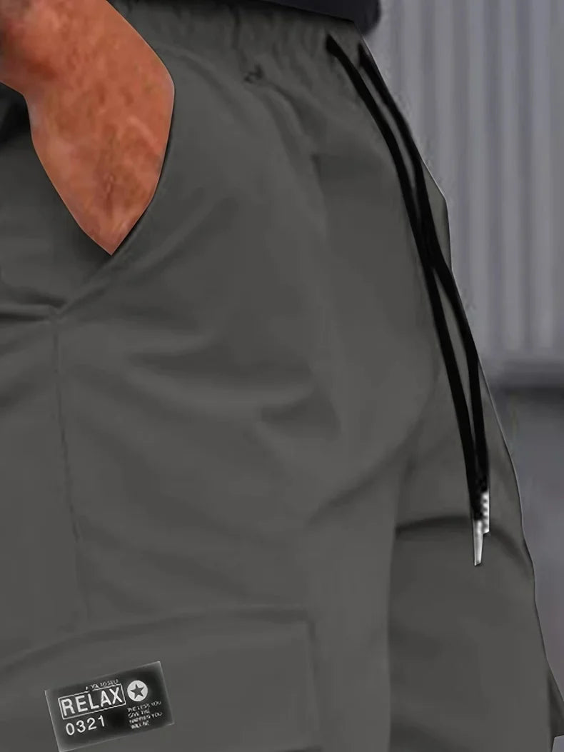 بنطلون كارغو رجالي من الحرير الجليدي للتبريد